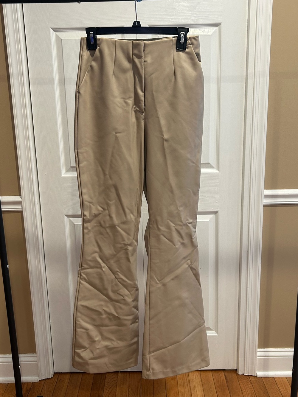 Abercrombie & Fitch Beige Vegan Leather Pants